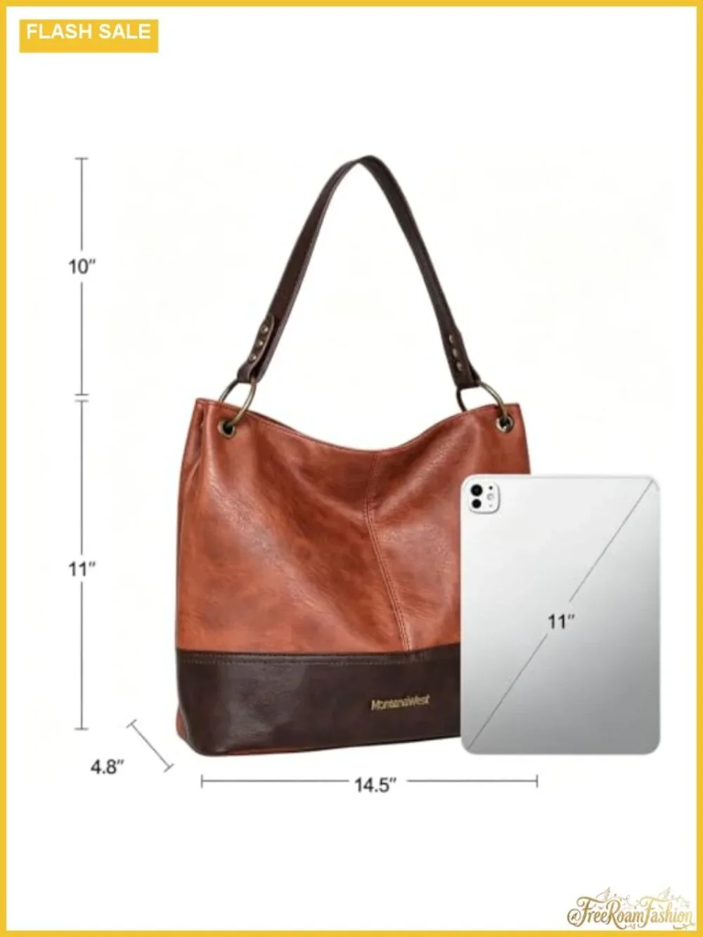 Women's Large Hobo Bag Vegan Leather Slouchy Tote Shoulder Purse